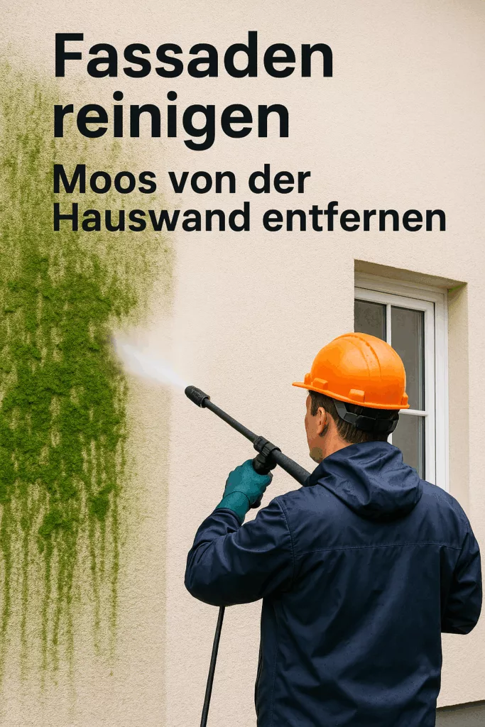 Moos von der Hauswand entfernen